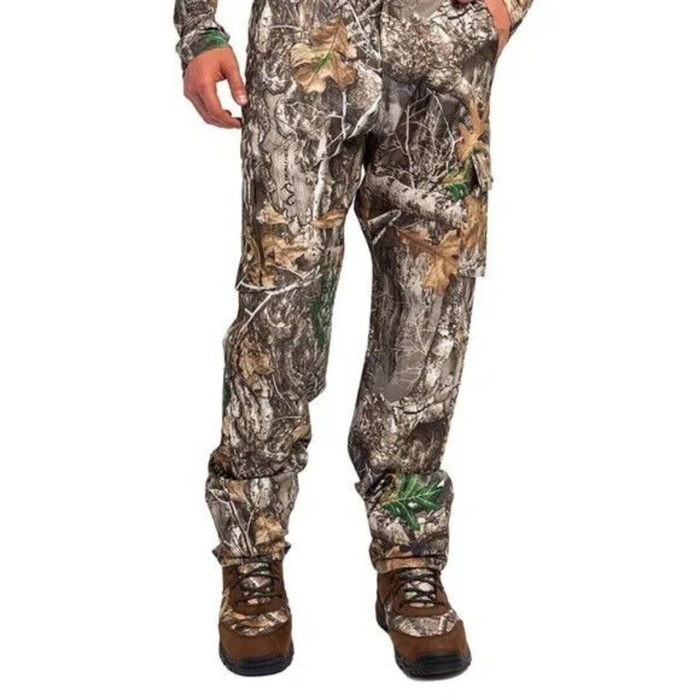 Realtree Edge Camouflage Pants Men XXL 44-46 Brown Green Stretch Hunting Outdoor